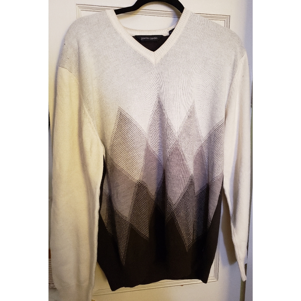 Pierre Cardin Grey Scale Argyle Diamond Cardigan